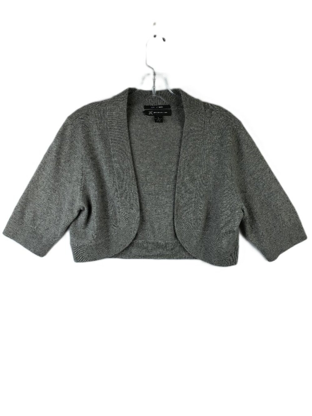 Y2K Inc International Concepts 100% Cashmere Bolero Shrug Knit Gray size L